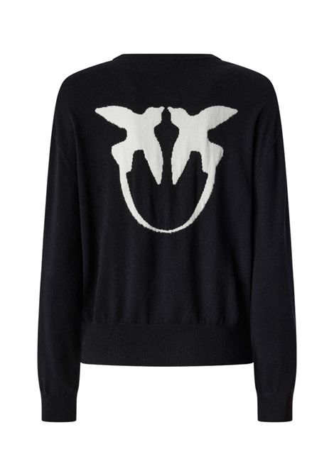 Sweater with maxi Love Birds logo PINKO | sweaters | 105561 A2SIZZ2